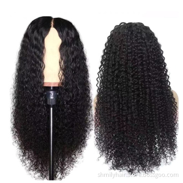 Shmily 13x4x1 Lace Front Wigs Human Hair with Baby Hair Middle Part Remy Brazilian Water Wave Human Hair Wigs for Black Women
